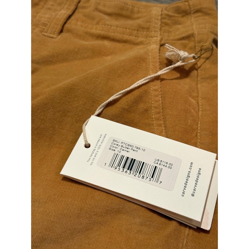NWT Carve Designs Women's Corey Butter Pants - Size 10 - Camel - Picture 7 of 10